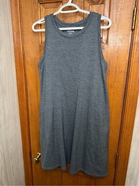 Wool& Sierra Sleeveless A-Line Dress in Charcoal Gray Medium